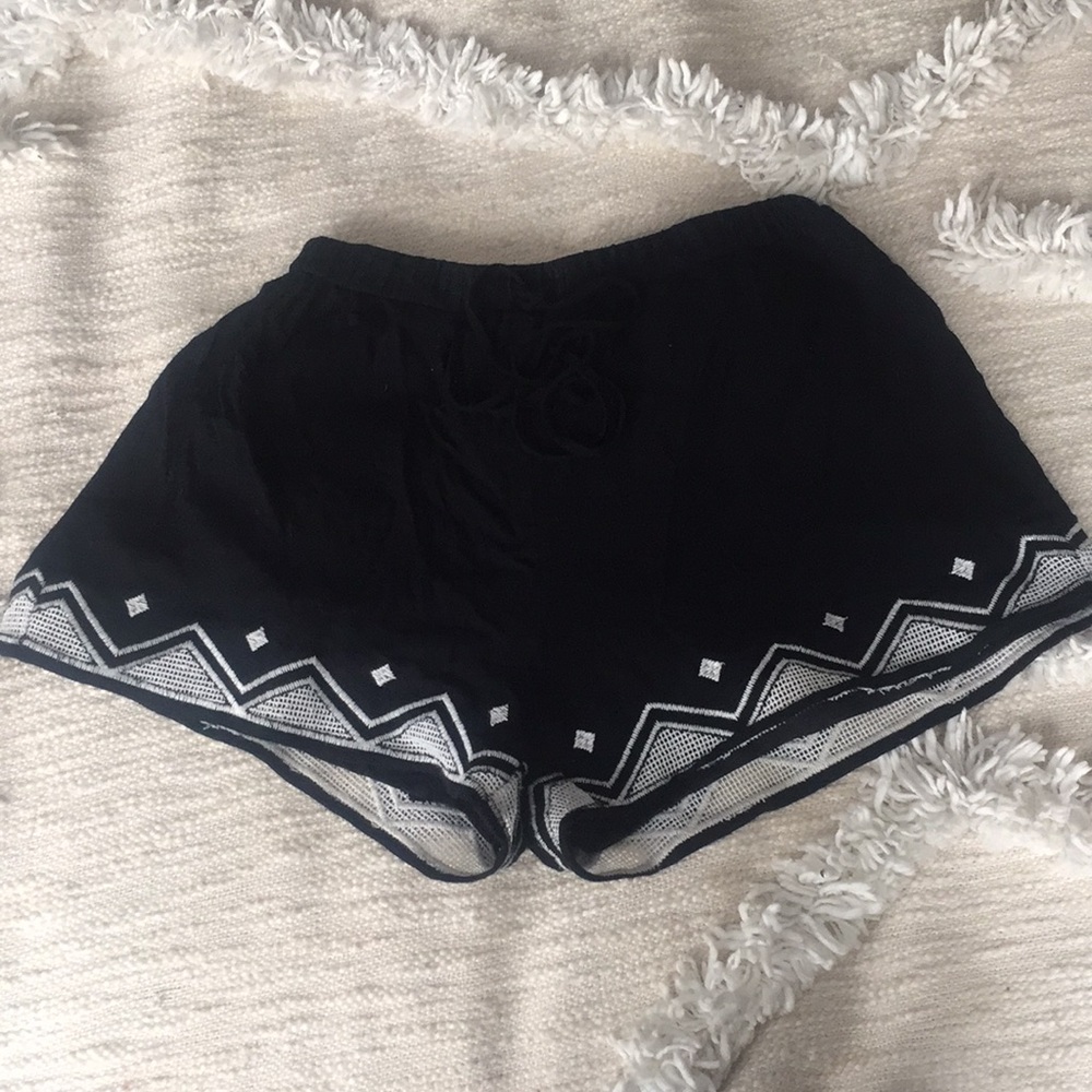 Boho tie string shorts